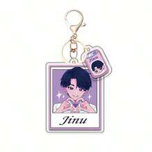 1个恶魔猎手亚克力钥匙扣，女巫猎人主题，KPOP女巫猎人周边，金色扣环 - 彩色 - 查看 3