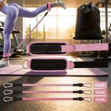 Resistance Band, Yoga Tension Band, Hip And Leg Strength Training, Zero Muscle, Leg Muscle Training, Carrying Bag, Suitable For Resistance Training, Body Relaxation, And Home Exercises - Multicolor - View 1