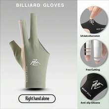 1pc High-Quality Snooker Left/Right Hand 3-Finger Open-Style Billiard Glove, Suitable For Women And Men, Highly Elastic Breathable Non-Slip - Multicolor - View 30