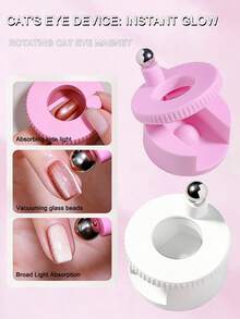 Dụng cụ tự động tạo hiệu ứng mắt mèo bằng hạt thủy tinh cho người mới bắt đầu, nam châm siêu mạnh đa chức năng, chùm tia rộng, dùng để sơn gel móng tay tạo hiệu ứng mắt mèo, quà tặng làm đẹp DIY cho phụ nữ. - Nhiều màu - Xem 2