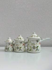 Bộ ấm pha cà phê 3 món họa tiết hoa, thích hợp để pha cà phê và các loại đồ uống kiểu Ả Rập tại nhà, nhà bếp, khi cắm trại và khám phá vùng tuyết. Một bộ ấm pha cà phê di động, món quà tuyệt vời dành cho gia đình và bạn bè. - Nhiều màu - Xem 11