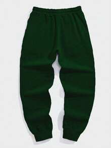 Men's Casual Outdoor Sports Pants With Drawstring, Suitable For Running, Workout, Jogging, Fitness, Versatile Drawstring Ankle Pants In Olive Green - Dark Green - View 4