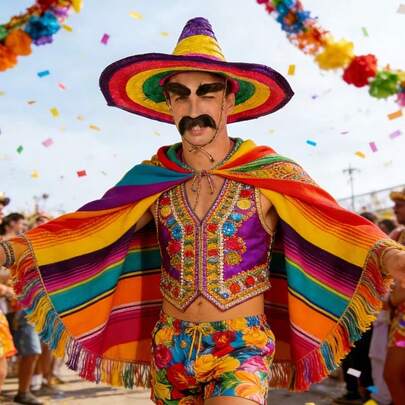 1pc Colorful Woven Straw Hat, Halloween Costume Accessory, Carnival Party Outfit, Christmas Gift Prop, Nordic Style Holiday Decoration, Suitable For Holiday Parties/Gifts, One Size Fits All/Multi-Color