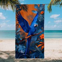 1pc Parrot Beach Towel, Super Soft Microfiber Extra Large Beach Blanket, Super Absorbent Bath Towel, Suitable For Travel, Swimming Pool, Diving, Surfing, Yoga, Camping, Available In Multiple Sizes, Beach Accessories For Beach, Pool, Travel, Camping, Yoga - Birds - View 6