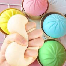 1/2/3个装可捏捏食物减压玩具：彩色迷你面包捏捏球，慢回弹减压小玩意，逼真仿真面包面团球，可拉伸感官桌面玩具，缓解焦虑，办公室放松，家居装饰 | 送给家人和朋友的最佳礼物 - 彩色 - 查看 4