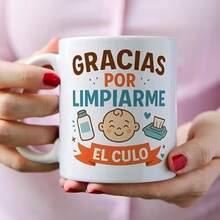 MUGFFINS Funny Mom And Dad Mug With Phrase Gracias Por Limpime In Spanish | Gift Mother A - Multicolor - View 9