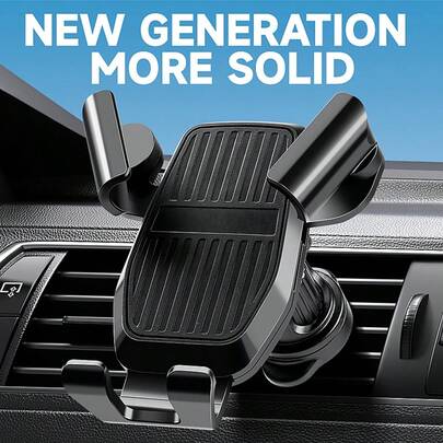 Soporte de navegación para teléfono de coche, soporte de teléfono de montaje de gravedad en la rejilla del salpicadero
