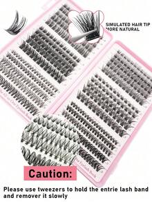 3 PiecesEyelash Kit: Faux Mink False Lashes (Natural/Volume) + Glue + Tweezers | Sensitive Eyes, Beginner-Friendly, Reusable - Black - View 6