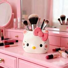 2pcs, KT Desktop Storage Tube, KT Cartoon Shaped Pen Holder, Office Desk Organizer, Beautiful Home Decor, Makeup Brush Storage Tool, Suitable For Daily Use, Perfect Holiday Gift - Multicolor - View 2