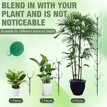 7pcs Stackable Tree Branch Plant Support Rack, Stackable Plastic Plant Support Structure Suitable For Indoor And Outdoor Potted Plants, Vines, Flowers - C - View 3
