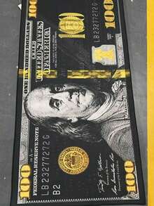 1pc 50 100 Dollar, 50 100 200 500 Pound Coin Creative Sofa Blanket, Coffee Table Mat, Suitable For Kitchen, Bedroom, Living Room, Multiple Sizes, Blue, Pink, Black, Gray, Yellow, High-End Printed Washable Carpet, Bedroom Decor, Room Decor, Small Rug, Blanket, Outdoor Mat, Garden Mat, Living Room Carpet, Plush Carpet, Thickened Carpet, Thick Carpet, Fluffy Carpet, Thickened Carpet, Fleece Carpet, Autumn/Winter Carpet, Thickened/Plush - Nhiều màu - Xem 9