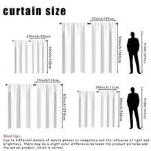 2pcs Modern Blackout Curtains, 100% Polyester Diamond Print, Machine Washable, Rod Pocket Hanging, Woven Knit Weave, Unlined, For Bedroom And Various Room Types - Black and White - View 3