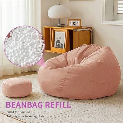 Polystyrene Beans For Beanbag Refill, White Polystyrene Foam Balls, Lazy Sofa Filling, Dog Bed Pet Nest Filling, Foam Particles Filler, Dolls Pillow Filling, DIY Crafts Stuffing