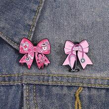 1PCCartoon Pink Butterfly-Shaped Stethoscope Cute Medical Uniform Decoration Alloy Metal Badge - QHXZ4185 - 查看 3