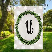 1PC Spring Initial Garden Flag 26 Letters - Personalized Family Name Yard Flag 12x18 Inches Double Sided Printing, All Seasons Holiday Outdoor Decoration, Patio Lawn Home Garden Decor, Flagpole Not Included - Multicolor - View 13