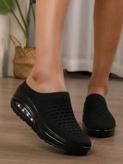 New Breathable Mesh Women Casual Shoes For Plus Size Women, Low-Top Casual Shoes, Air Cushion Rocking Shoes, Slip-On Shoes, All Black Work Shoes, Mules, Shoes, Mother Shoes, Air Cushion Platform Shoes, Wedge Slippers, Rocking Shoes, Slip-On Athletic Shoes, Slip-On Sandals, Loafers, Sock Shoes, Walking Shoes, Black Shoes, Platform Shoes, Dance Shoes, Lightweight Black Slippers