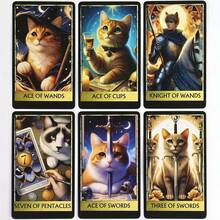 20pcs Whimsical Cat Tarot Cards - Unique Hand-Drawn Illustrations, Accurate Divination, Suitable For Beginners And Experienced Readers, Ideal Gift For Cat Lovers - Multicolor - View 9