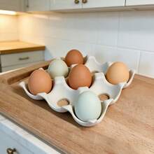 Creative Egg Storage Box, Egg Rack, Egg Holder, Tableware, Egg Tray - White - View 1