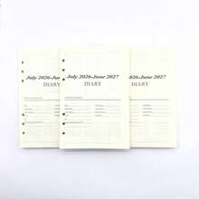 1pc 2026-2027 A5 English Version Refill Inserts, Includes Daily Planner And Hourly Schedule, Suitable For 2026-2027 Time Management Notebook Replacement Pages, Minimalist Design, Durable Paper - A - View 6