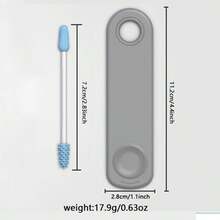Escobillas de limpieza multifuncionales de silicona lavables, con palillo de limpieza con agujero, desmaquillante y limpiador de oídos 2 en 1, reutilizables sin desprendimiento - A - Ver 2
