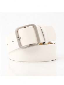 1条女士PU腰带，方形扣，日常穿着，可搭配裤子和裙子，适合万圣节、夏季、上学、秋季等场合。 - A - 查看 7