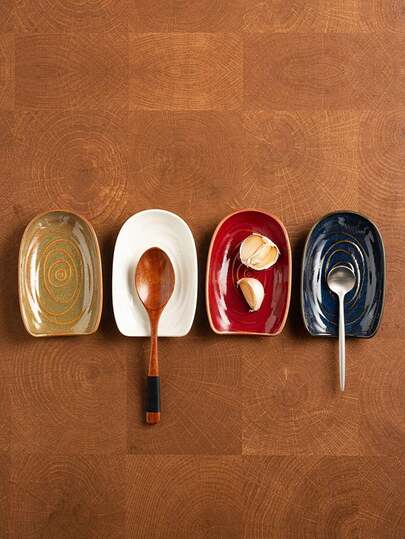 Ceramic Kitchen Utensil Holder, Spoon Rack, Vintage Ceramic Spoon Holder, Spoon Tray, Cooking Supplies Organizer Tray, Coffee And Dessert Spoon Holder, Ideal Mother's Day And Christmas Gift, Retro Kiln-Fired Multi-Color Design