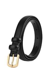 1pc Women's Alloy Small Square Buckle PU Leather Belt, Minimalist Fashion Suitable For Jeans, Trousers, Coats, Dresses And Other Outfits - Multicolor - View 6