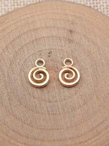 40pcs Swirl Pendant Suitable For DIY Necklace - KC Gold Color - View 4
