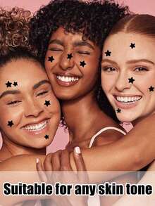 1200pcs Black Star Shaped Stickers, Essential For Photography And Face Painting, Suitable For Parties, Gatherings And Entertainment Activities - Black - View 4