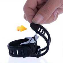 1pc Adjustable Lamp Holder Bicycle Flashlight Bracket - Mountain Bike Front Fixed Clip Riding Equipment And Accessories - Multicolor - View 2