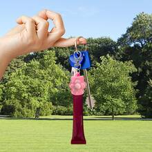 1个口红盖钥匙扣，适用于口红、唇彩、挂绳或包包唇膏收纳，女士唇部彩妆钥匙扣，带可替换防漏盖 - 查看 5