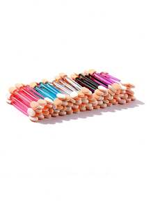 50pcs/100pcs Disposable Travel Eyeshadow Applicator, Double-Sided Eyeshadow Sponge Applicator, Makeup Sponge Stick, Makeup Tools Suitable For Travel, Great Gift For Women And Girls, Multi-Functional Makeup And Nail Art Tools - Multicolor - View 6
