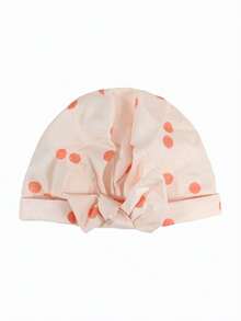 1pc Women's Reusable Waterproof Bath Cap Striped Bow Elastic Design For Stylish Home Use Protects Hair During Showers, Spa Treatments, Cooking, Cleaning, And Travel - Multicolor - View 4