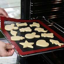 Estera perforada de silicona para hornear, revestimiento de hoja antiadherente para horno, herramienta de panadería para galletas/pan/Macaroon, accesorios de utensilios de cocina para hornear - Actualizado 40x30cm - Ver 6