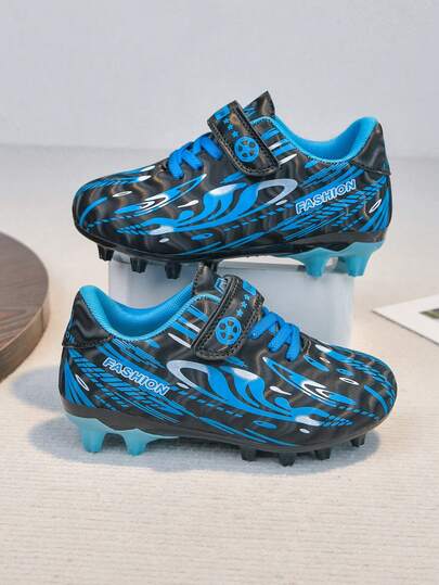 1 Pair Kids Sports Shoes, Boys/Girls Athletic Soccer Cleats