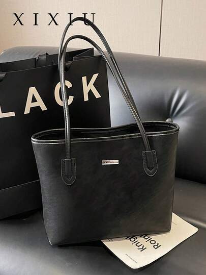 女士大容量复古风单肩包，适合秋冬季节，通勤、日常穿着和购物都非常合适。