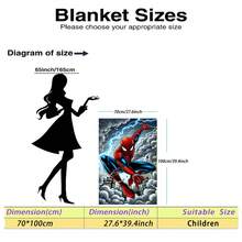 This Is A Marvel Spider-Man Themed Flannel Blanket, With High-Saturation Fuchsia And Black As The Main Colors, Full Of Futuristic And Visual Impact, Creating A Tense And Mysterious Atmosphere, With The Features Of Warmth And Softness, Can Be Used As A Sofa Cover, Nap Blanket, Bedding Decoration Blanket, Etc. - Navy Blue - View 14