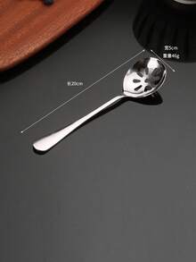 1pc Stainless Steel Thick Serving Spoon, Long Handle Soup Ladle With Holes For Home Use - View 12