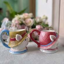 Handmade Ceramic 3D Sculpture And Hand-Painted Cute Cat Teapot, Coffee Pot, Couple Cups, Tea Cups, Suitable As Christmas, Valentine's Day, Mother's Day And Birthday Gifts - Multicolor - View 8