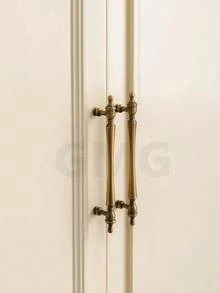 1个金属橱柜/抽屉拉手，法式奢华风格，青铜复古家具门把手，适用于衣柜、鞋柜、书桌、家居装饰 - 古銅色(A款) - 查看 3