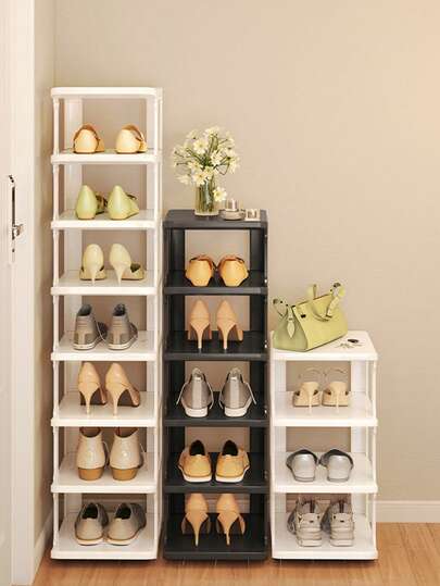 1pc Wall-Mounted Shoe Rack Organizer, Multi-Functional Entryway Shoe Storage Shelf, Compact Yet Sturdy Multi-Tier Design, Space-Saving Lightweight Shoe Cabinet For Home, Durable Wall-Hung Footwear Organizer, Easy-Install In Hallway, Closet, Mudroom, Perfect For Keeping Boots, Sneakers, Sandals Neatly Arranged And Ready To Wear, Maximize Entryway Style And Clean Lines, Child- , Durable Materials, Smooth-Gloss Finish, Modern Home Decor, Fits Narrow Spaces, Converts To Tiered Display, Great For Small Apartments, Dorm Rooms, And Laundry Areas