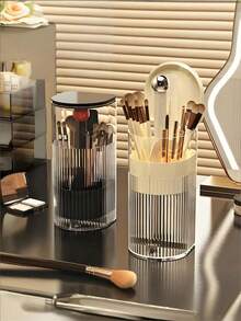 Automatic Makeup Brush Holder, Cosmetic Display Box, Dust-Proof Makeup Brush Storage Box, Transparent Cosmetic Storage Box For Storing Eyeshadow, Lipstick And Makeup Brushes - Multicolor - View 9