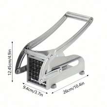 Professional Stainless Steel Potato Chip Cutter With 2 Blades - Convenient Potato Slicer For Home And Restaurant Use, Restaurant-Quality Kitchen Tool | Modern Kitchen Gadget | Durable Kitchenware - Multicolor - View 3