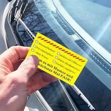 50pcs Funny German Parking Violation Tickets, Paper Material, Car, Truck, Motorcycle Prank Parking Reminder Index Cards - Writable Mischief Parking Tickets With Checkboxes - Multicolor - View 8