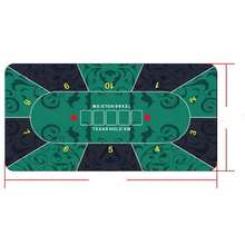 德州扑克垫，扑克地毯，高级豪华便携式扑克桌布，防水扑克布 - 高温热印扑克地毯，降噪，防滑，防污，圣诞礼物 - 彩色 - 查看 9