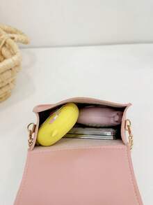 1pc Girl's Bow PU Magnetic Closure Fashion Handbag, Suitable For All Seasons Daily Use - A - View 9