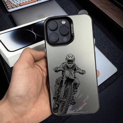 汽车豪华商务亚克力UV喷漆赛车手纯色亚克力防摔手机硬壳，兼容 17、16、15、14、13、S26、S25、S24、荣耀400Lite、200Pro、荣耀A5、X9、X8、X6、9X以及Smart 6/7/8/9/10、14T、15T Pro