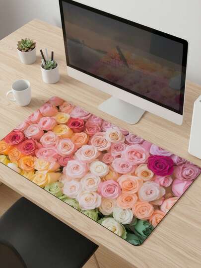 Large Size Mouse Pad, Waterproof Non-Slip Smooth Fabric Surface, Purple & Pink Gradient Glitter Starry Pattern, Suitable As Keyboard Mat, Desk Mat Or Book Mat, Ideal For Gamers, Office And Dorm Use, Compatible With Mouse And Trackball, Great Gift For Gamers