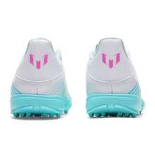 Adidas F50 MESSI LEAGUE TF Lightweight Outdoor Training & Match Football/Soccer Shoes JQ0937, Unisex - White/Fluorescent Pink/Glitter Blue - View 4