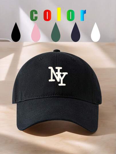 1pc Unisex Fashion New York Printed Baseball Cap - Breathable Cotton Adjustable Dad Hat And Baseball Cap - Unisex Casual Sun Hat Suitable For Outdoor Sports, Travel And Running (Multiple Colors Available)